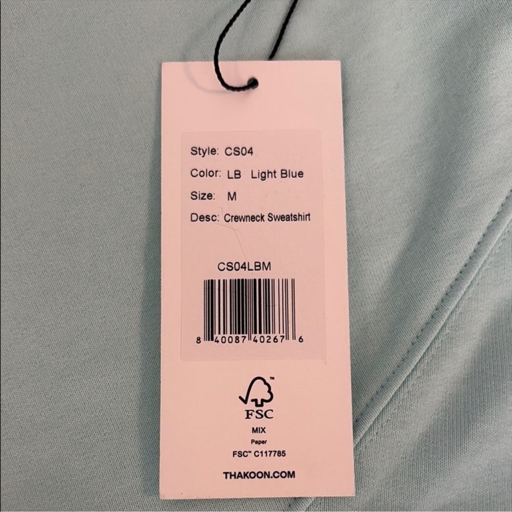 NWT THAKOON Light Blue Sweatshirt SIZE MEDIUM - Picture 4 of 5